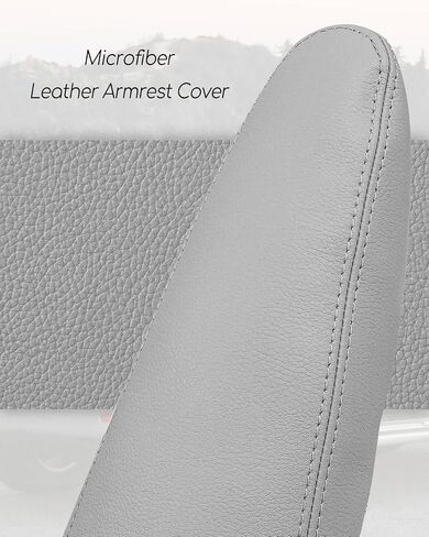 Auto Armrest Cover Fit for Lexus GX470 2003 2004 2005 2006 2007 2008 2009 Microfiber Leather, A Pair of Ivory Beige in Saudi Arabia