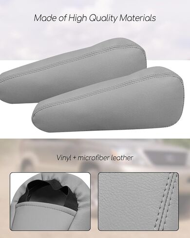 Auto Armrest Cover Fit for Lexus GX470 2003 2004 2005 2006 2007 2008 2009 Microfiber Leather, A Pair of Ivory Beige in Saudi Arabia