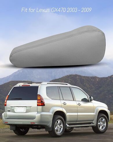 Auto Armrest Cover Fit for Lexus GX470 2003 2004 2005 2006 2007 2008 2009 Microfiber Leather, A Pair of Ivory Beige in Saudi Arabia