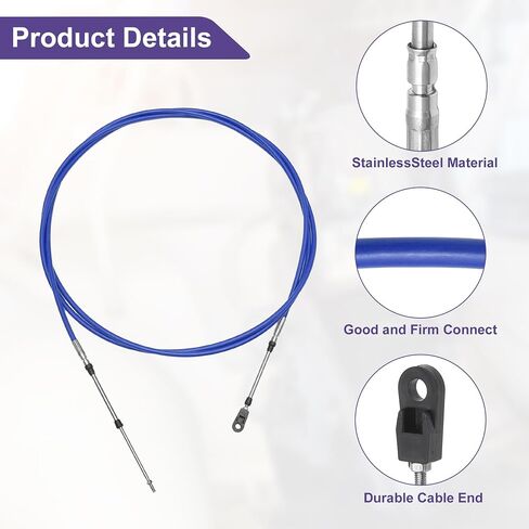 ACROPIX Universal 300cm 10FT 33C/3300 Marine Boat Throttle Shift Control Cable Blue with Fastening Head for Yamaha Outboard Engine - Pack of 1 in Saudi Arabia