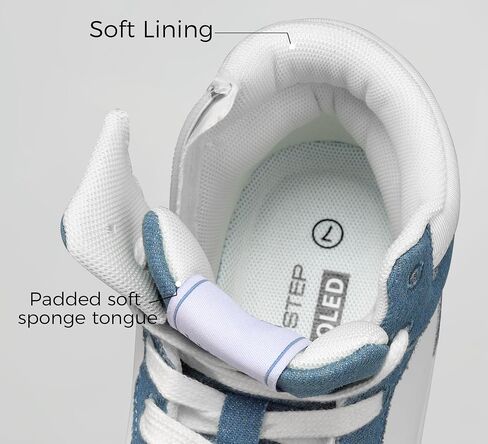 LUCKY STEP Women's High Top Platform Sneakers Tennis Shoes Zipper Ankle Booties Soft Pu Leather Fashion Sneakers in Saudi Arabia
