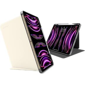 tomtoc Vertical iPad Pro Tri-Mode Case for 12.9 Inch iPad Pro 6th/5th Gen (M2&M1), Protective Case with iPad Pencil Holder, Magnetic Kickstand for 3 Use Modes, Support iPad Pencil Wireless Charging