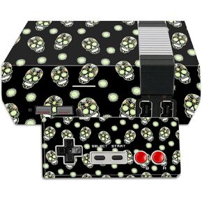 MightySkins Skin Compatible with Nintendo NES Classic Edition wrap Cover Sticker Skins Glowing Skulls
