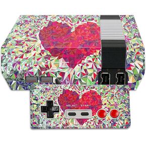 MightySkins Skin Compatible with Nintendo NES Classic Edition wrap Cover Sticker Skins Stained Heart