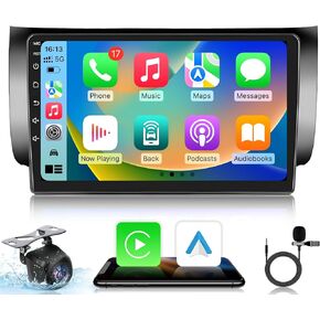 Car Radio for Nissan Sentra 2013-2017, 2G+64G 10.1" Android 13 Touch Screen Stereo Replacement with Wireless Carplay Android Auto GPS Navigation Wi-Fi Bluetooth FM SWC Mirror Link 1080P Backup Camera