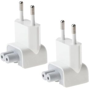محول تيار متردد قابس أوروبي، محول شاحن سفر لجهاز Mac Book Mac/Book/Phone/Pod AC محول طاقة (عبوة من قطعتين) in Kuwait