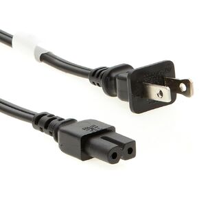 InstallerParts 6Ft 18AWG NEMA 1-15P to IEC C-7 Polarized 2-Prong Figure-8 Power Cord