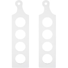 SUPERFINDINGS 2Pcs Wine Flight Router Template Transparent Acrylic Templates Clear Flight Paddle Template Woodworking Router Template for Beer Whiskey Glasses 36.8x8.9cm
