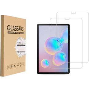 واقي شاشة لجهاز Samsung Galaxy Tab S5e (T725، T720)، Tab S6 10.5 بوصة طبقة زجاجية مقواة مضادة للخدش، خالية من الفقاعات، عالية الوضوح (عبوتان)
