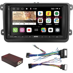 ATOTO S8VW07A4MS-N 7inch Android Car Stereo Compatible with VW Volkswagen/Golf/Polo/Tiguan, in-Dash Navi, GPS Tracking,Wireless Carplay & Android Auto, Built-in 4G, 2 Bluetooth, 4+32G,for NA