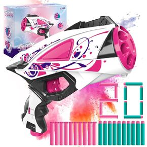 لعبة رمي السهام الرغوية المتفجرة من بينك توي مع 8 فتحات إطلاق نار و20 رصاصة، لعبة إطلاق نار خارجية للأطفال، هدية عيد ميلاد للفتيات فوق 8 سنوات in Kuwait