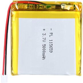 YDL 3.7V 5000mAh 115659 Lipo Battery Rechargeable Lithium Polymer ion Battery Pack with PH2.0mm JST Connector