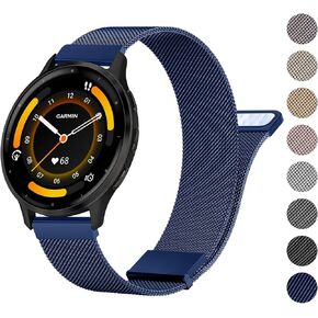 Meliya for Garmin Vivoactive 4 / Venu 3 / Venu 2 Watch Band Women Men, Stainless Steel Metal Replacement Strap for Garmin Venu 3, Venu 2, Vivoactive 4, Forerunner 255/265 Smart Watch
