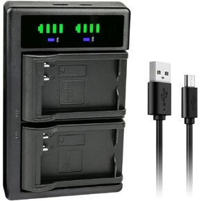 Kastar 2-Pack Battery and LTD2 USB Charger Replacement for Leica BP-DC12 Battery, Leica BC-DC12 Charger, Leica V-Lux 4, Leica V-Lux 5, Leica Q (Typ 116), Leica Q-P Digital Camera