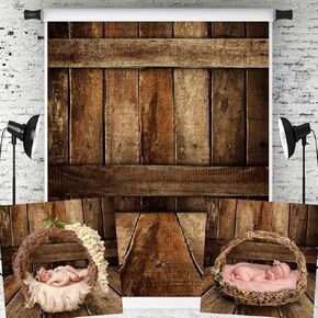 Wood Backdrop for Photography Baby Photo Backdrops Newborn Photoshoot Props Pictures Brown Wooden Abstract Portraits Photo Background 5x7ft