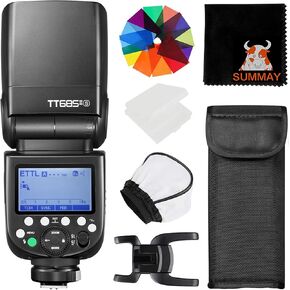 GODOX TT685II-S TTL Camera Flash 1/8000sHSS GN60 0.1-2.6s Recycle Time,Full Power Flashes 290 Times,20-200mm Flash Coverage,Suitable for Sony Cameras,Quick-Release Lock,TCM Instant Conversion