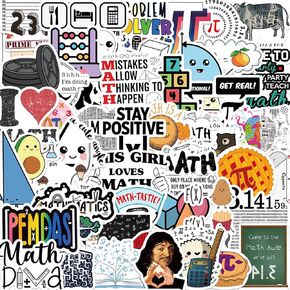 Kids Math Lovers Stickers Pack Students Funny Math Gifts Stickers for Kids Teens Adults Waterproof Vinyl Math Jokes Stickers for Water Bottle Laptop Luggage (Philomath)