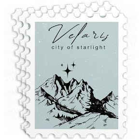 (3Pcs) Velaris Stamp City of Starlight Sticker Terrasen Court of Galathynius Bookish Book Lover 2" Waterproof Vinyl Sticker Laptop, Water Bottles, Phone, Kindle Merchandise Decor Decal Gifts 2 Inches