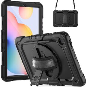 Gylint for Samsung Galaxy Tab S9 Plus/ S9 FE Plus 5G 12.4 Inch Tablet 2023, with Screen Protector, Hand Strap, Shoulder Strap, 360° Rotating Stand for Galaxy Tab S9+/S9 FE+ SM-X810/X816B/X616B Black