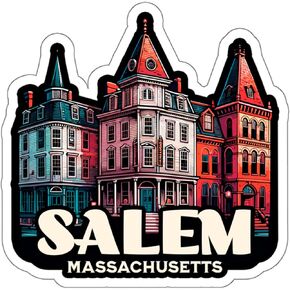Salem Massachusetts Sticker Travel Outdoors Decal Vinyl Small Waterproof for Water Bottle Mug Passport Scrapbook Notebook Laptop Tumbler Skateboard Computer Phone 4" ID44990