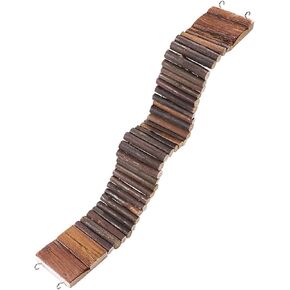 Hamiledyi Hamster Bridge,Hamster Wooden Bridge Bendy Climbing Ladder,Hamster Long Suspension Bridge Chew Toys for Hamster Rat Mice Gerbil Chinchilla Guinea Pig Chipmunk Sugar Glider