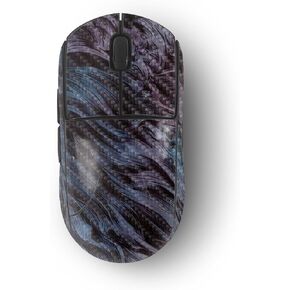 MightySkins Carbon Fiber Skin Compatible with Logitech G Pro Wireless Gaming Mouse - Angry Ripple | Protective, Durable Textured Carbon Fiber Finish | Easy to Apply