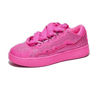 Cape Robin Marcy Womens Glitter and Rhinestone Platform Sneakers, Sparkly and Stylish Glitter Sneakers for Women