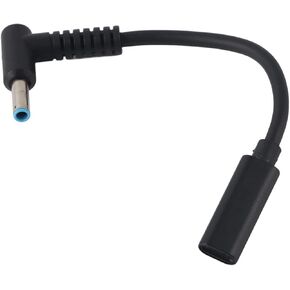 SYH&AQYE USB C Female to 4.5mm x 0.6mm Power PD Charge Cable, 65W USB C to Right Angle DC Converter for Laptop, Notebook