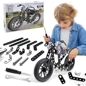 Metal Model Car Kits - 283 Pcs Erector Sets for Boys Age 8-12, Building Toys, STEM Kits for Kids Age 8-10, Assembly Jeep Project Army Toys for Ages 14 and Up, Gifts for 15 16 Year Old Boys and Adults