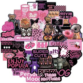 200 Pcs Cartoon Stickers,Graffiti Aesthetic Waterproof Laptop Stickers Decals for Water Bottle Laptop Computer Skateboard Bumper,Aesthetic Vsco Vinyl Stickers for Kids Teens Girls