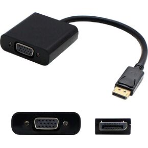 DisplayPort Male to VGA Female Adapter Cable, 8in, Black (DISPLAYPORT2VGA)