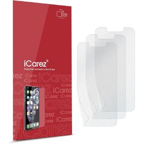 iCarez HD Anti Glare Matte Screen Protector for iPhone 13 Mini 5.4-Inches [3 Pack] (Case Friendly) Premium No Bubble Easy to Apply with Hinge Installation (Premuim)