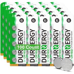 CR1632 Batteries 100 Pack, 3 Volt Lithium Battery CR1632 Lithium Coin Cell, 1632 Car Remote Batteries