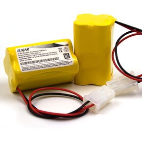 elxjar (2-Pack) 4.8V 800mAh Ni-CD AA Battery Pack Replacement for Energizer N20AE015A CUSTOM-222 NIC0905 OSA146 Prescolite EDCNRB Exit Sign Emergency Light