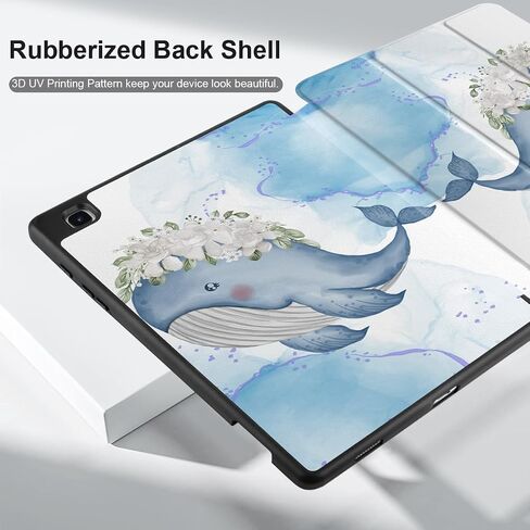 Case for Samsung Galaxy Tab S6 Lite 10.4 inch 2022/2020 Released SM-P610/P613/P615/P619, Tablet Case with S Pen Holder & Soft TPU Back Cover & Auto Wake/Sleep, Flower Whale in Saudi Arabia
