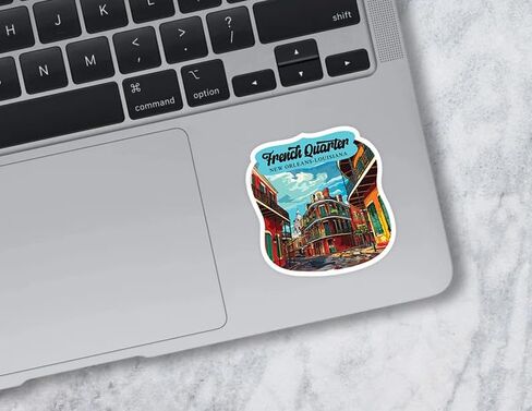 (3 قطع) ملصق French Quarter New Orleans Louisiana - ملصق حقيبة السفر - ملصقات الأمتعة - ملصقات الكمبيوتر المحمول - ملصقات الكمبيوتر المحمول - ملصق سفر سياتل - ملصق مجلة - هدية مضحكة (مقاس 3 بوصات) in Kuwait