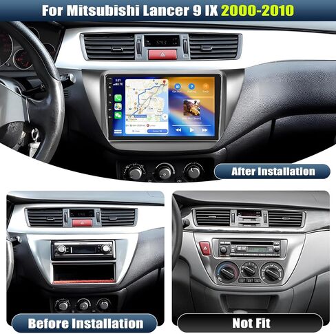 [4+64G] ستيريو سيارة اندرويد 13 8 النواة لسيارة Mitsubishi Lancer 9 IX 2000-2010 مع Apple Carplay&Android Auto، راديو سيارة 9 بوصة مع وصلة مرآة بلوتوث FM/RDS WiFi GPS SWC Dual USB+كاميرا احتياطية in Saudi Arabia