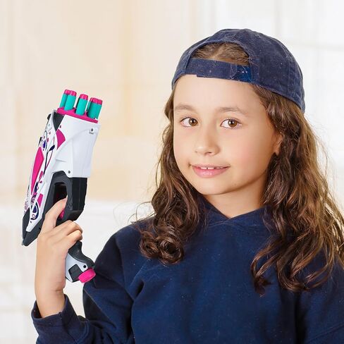 لعبة رمي السهام الرغوية المتفجرة من بينك توي مع 8 فتحات إطلاق نار و20 رصاصة، لعبة إطلاق نار خارجية للأطفال، هدية عيد ميلاد للفتيات فوق 8 سنوات in Kuwait