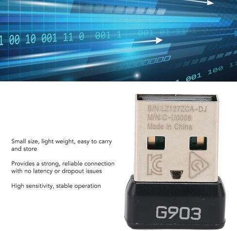جهاز استقبال USB عالمي من Bewinner، جهاز استقبال الماوس مع التوصيل والتشغيل لنقل الكمبيوتر المكتبي، للماوس G903 Light Speed in Saudi Arabia