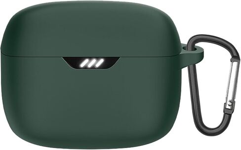 غطاء لسماعات الأذن اللاسلكية JBL Tune Beam من مادة السيليكون، مقاوم للصدمات، فريد من نوعه، حماية محمولة مع حلقة تسلق (أسود) in Saudi Arabia