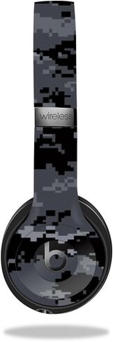 MightySkins Skin Compatible with Beats by Dr. Dre Solo 3 Wireless - Black Camo | Protective, Durable, and Unique Vinyl Decal wrap Cover | Easy to Apply, Remove, and Change Styles | Made in The USA in Saudi Arabia