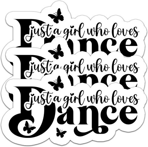 (3Pcs) Life is Better When You Dance Sticker Retro Dancing Vinyl Decals in Saudi Arabia