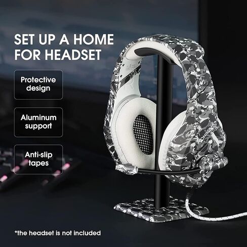 FEIYING Headphone Stand Headset Stand, Headphones Holder, Aluminum Support & Protective Headrest Gaming Headset Holder Hanger Hook Stands Accessories for Desk in Saudi Arabia