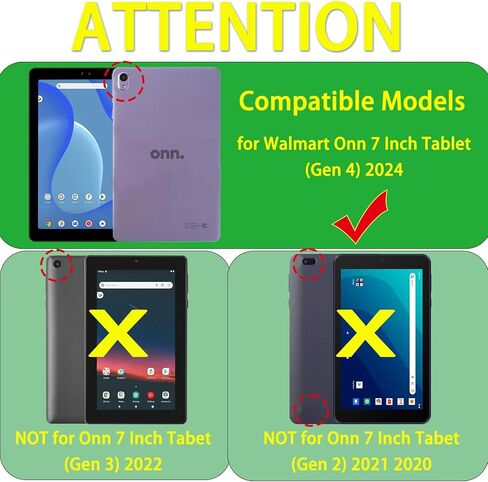 ATOOZ Kids Case for Walmart Onn 7 Inch Tablet 2024 (Model:100135924),Soft Silicone Onn 7" Gen 4 Case with Stand Onn 7 Inch Tablet Case (Blue) in Saudi Arabia