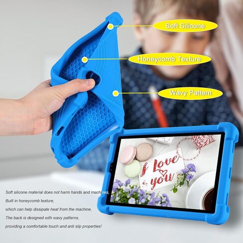ATOOZ Kids Case for Walmart Onn 7 Inch Tablet 2024 (Model:100135924),Soft Silicone Onn 7" Gen 4 Case with Stand Onn 7 Inch Tablet Case (Blue) in Saudi Arabia