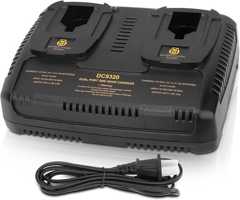 Munikind Dual Fast Charger Compatible with Dewalt Battery Charger 7.2V 12V 14.4V 18V NI-CD NI-MH Battery DC9096 DC9098 DC9099 DC9091 DC9071 in Kuwait