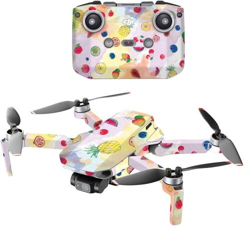 MightySkins متوافقة مع طائرة DJI Mini 2 المحمولة بدون طيار - أزرق أكريليك | غطاء ملتف واقٍ ومتين وفريد ​​من نوعه من الفينيل | سهل التطبيق والإزالة وتغيير الأنماط | صنع في الولايات المتحدة الأمريكية in Saudi Arabia