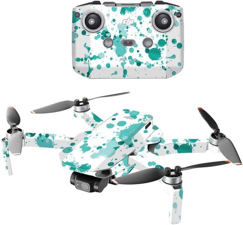 MightySkins متوافقة مع طائرة DJI Mini 2 المحمولة بدون طيار - أزرق أكريليك | غطاء ملتف واقٍ ومتين وفريد ​​من نوعه من الفينيل | سهل التطبيق والإزالة وتغيير الأنماط | صنع في الولايات المتحدة الأمريكية in Saudi Arabia