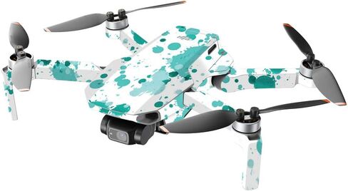 MightySkins متوافقة مع طائرة DJI Mini 2 المحمولة بدون طيار - أزرق أكريليك | غطاء ملتف واقٍ ومتين وفريد ​​من نوعه من الفينيل | سهل التطبيق والإزالة وتغيير الأنماط | صنع في الولايات المتحدة الأمريكية in Saudi Arabia
