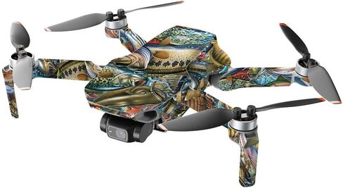 MightySkins متوافقة مع طائرة DJI Mini 2 المحمولة بدون طيار - أزرق أكريليك | غطاء ملتف واقٍ ومتين وفريد ​​من نوعه من الفينيل | سهل التطبيق والإزالة وتغيير الأنماط | صنع في الولايات المتحدة الأمريكية in Saudi Arabia